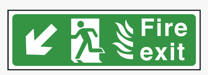 Nhs Fire Exit Sign Down Left"
 Title="nhs Fire Exit - Safety Signs In A Hospital, HD Png Download, Free Download