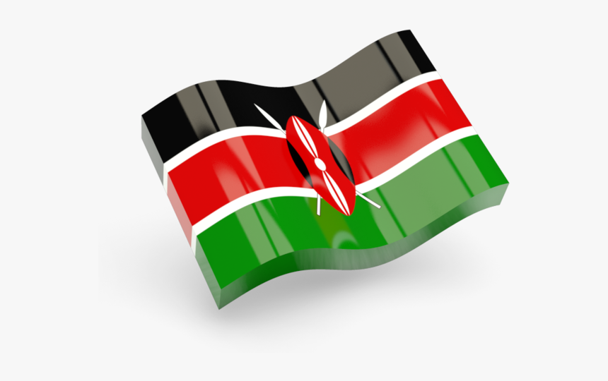 Glossy Round Icon Ilration Of Flag Kenya - Wavy Kenyan Flag Png, Transparent Png, Free Download