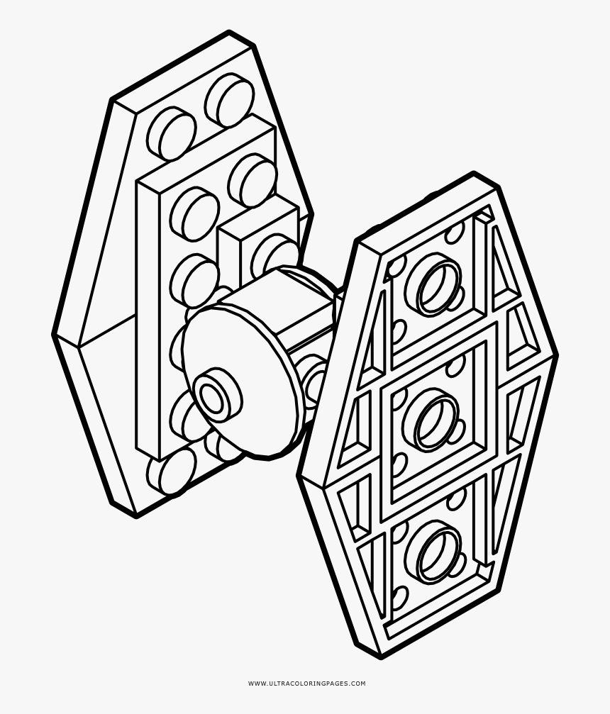 Tie Fighter Coloring Page , Png Download - Tie Fighter Colouring Page, Transparent Png, Free Download