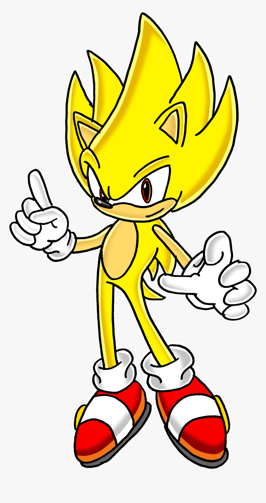 Super Sonic The Hedgehog - Super Sonic Drawing Easy, HD Png Download, Free Download