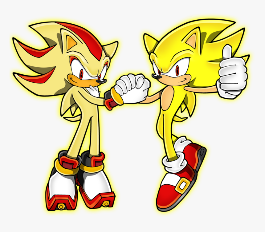 Ese Si Es Un Equipo Sonic The Hedgehog Drawing - Sonic And Shadow Super, HD Png Download, Free Download