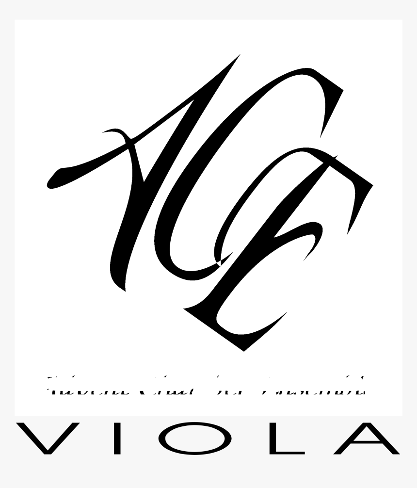Ace Viola Logo Black And White - Calligraphy, HD Png Download, Free Download