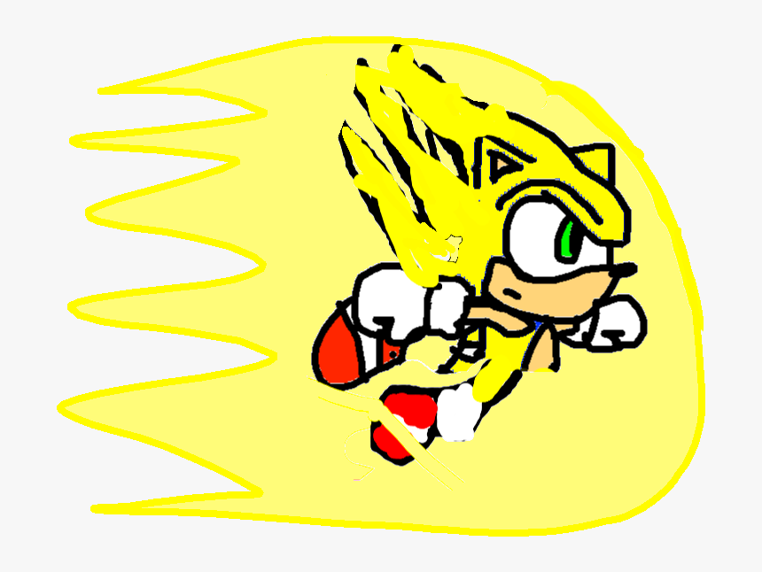 Super Sonic Drawing Run, HD Png Download, Free Download