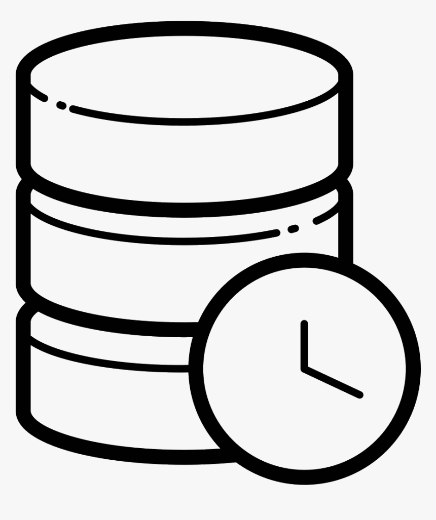 Server Clocks And Database Icon - Rdbms Icon, HD Png Download, Free Download