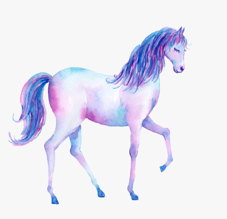 #caballo #horsecute #horse #cute #cutepet - Watercolor Unicorn Illustration, HD Png Download, Free Download