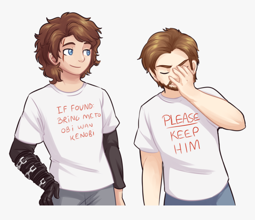 Anakin And Obi Wan Drawing, HD Png Download, Free Download