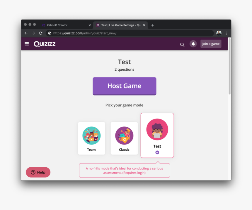 Host A Game On Quizizz, HD Png Download, Free Download