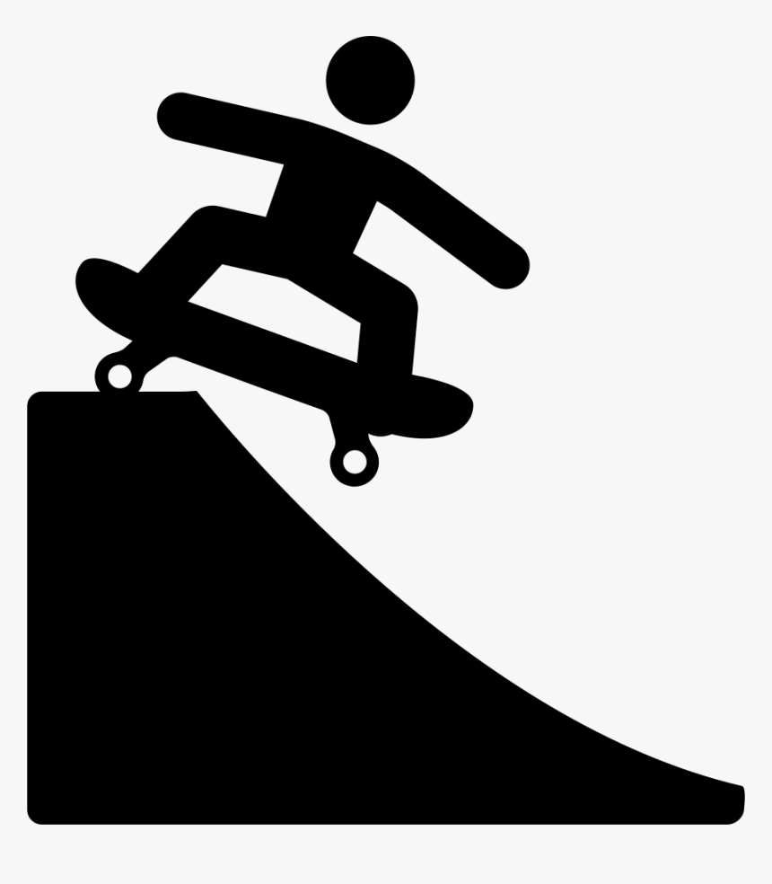 Skateboard Extreme Sport Silhouette - Extreme Sports Icon Png, Transparent Png, Free Download