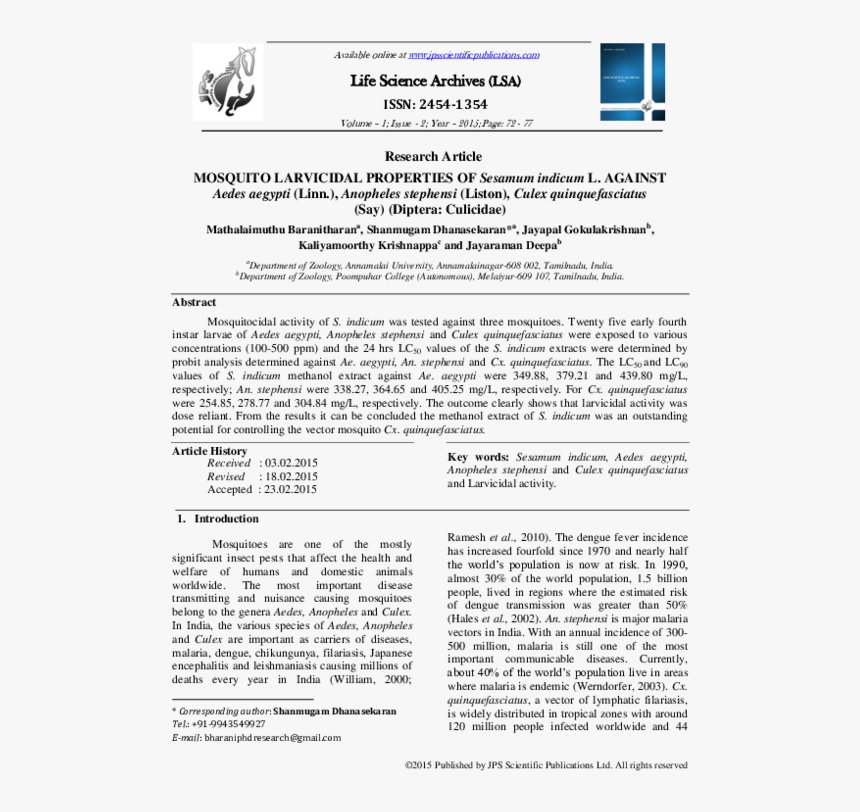 Effect Of Arsenic On The Channa Punctata, HD Png Download, Free Download