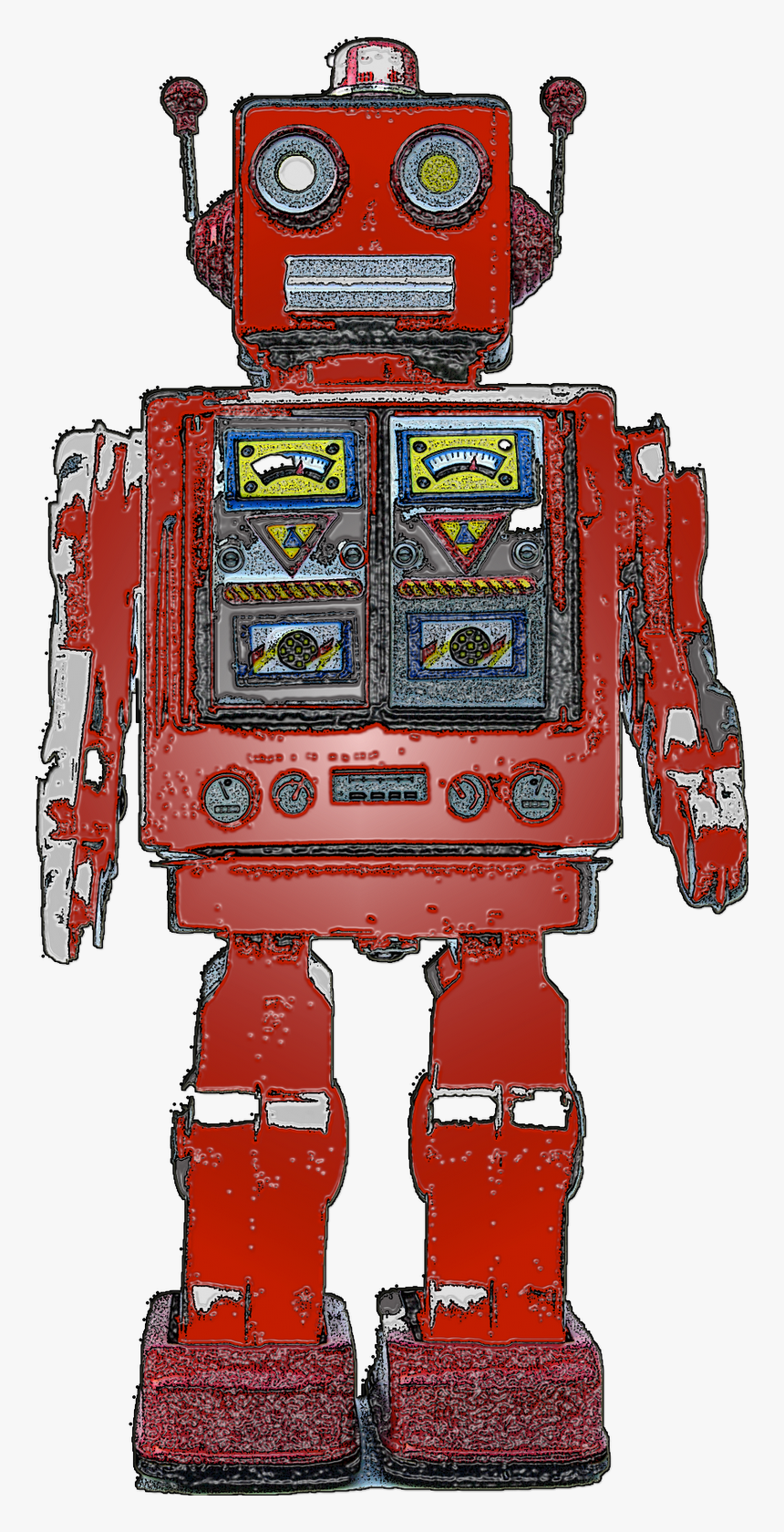 Retro Robot Png, Transparent Png, Free Download