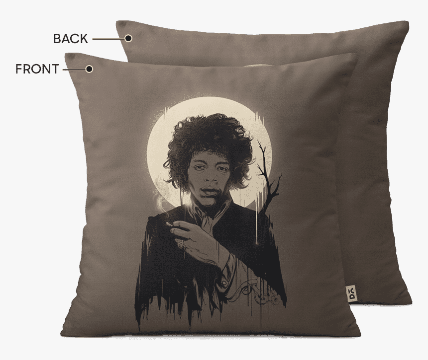 Gift Jimi Hendrix Cushion Pillow Cover Case Cushions - Cushion, HD Png Download, Free Download