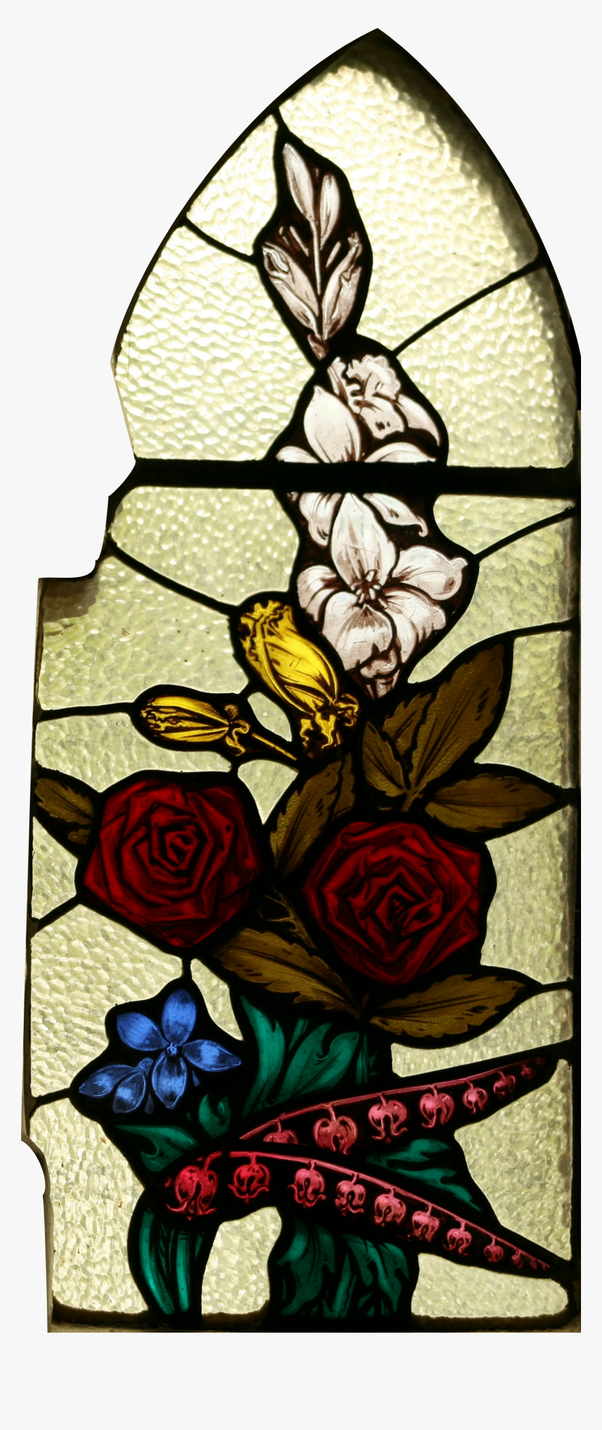 Stjohnsashfield Stainedglass Flowers Right - Stained Glass Flowers, HD Png Download, Free Download