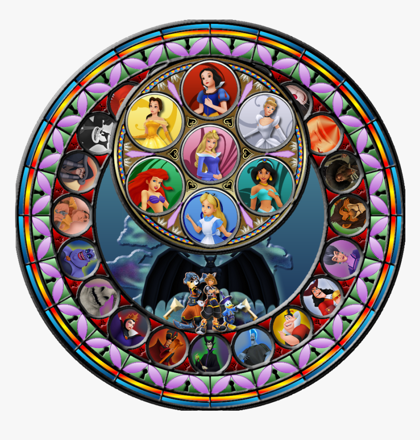 The Stained Glass On The Ceiling Kingdom Hearts Stained Glass Hd Png Download Kindpng