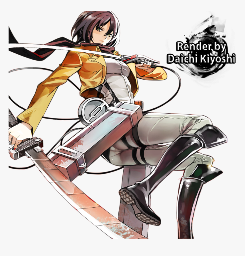 Transparent Mikasa Ackerman Png - Gambar Mikasa Render Anime Shingeki No Kyojin, Png Download, Free Download