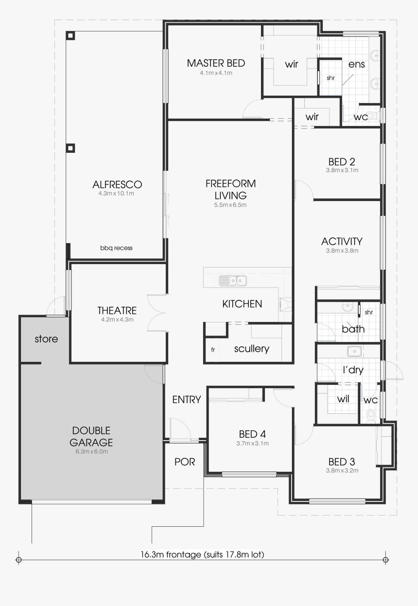 The Mikasa Features - Floor Plan, HD Png Download, Free Download