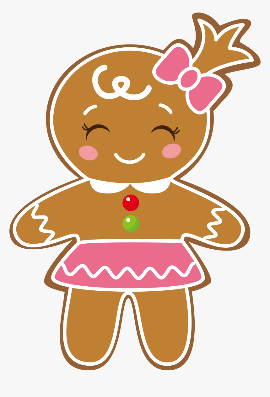 Gingerbread Face Png , Png Download - Cute Gingerbread Man Clip Art, Transparent Png, Free Download
