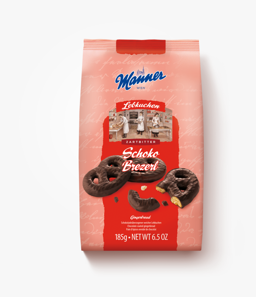 Dark Chocolate Pretzels 185g - Manner Lebkuchen Schoko Brezel, HD Png Download, Free Download