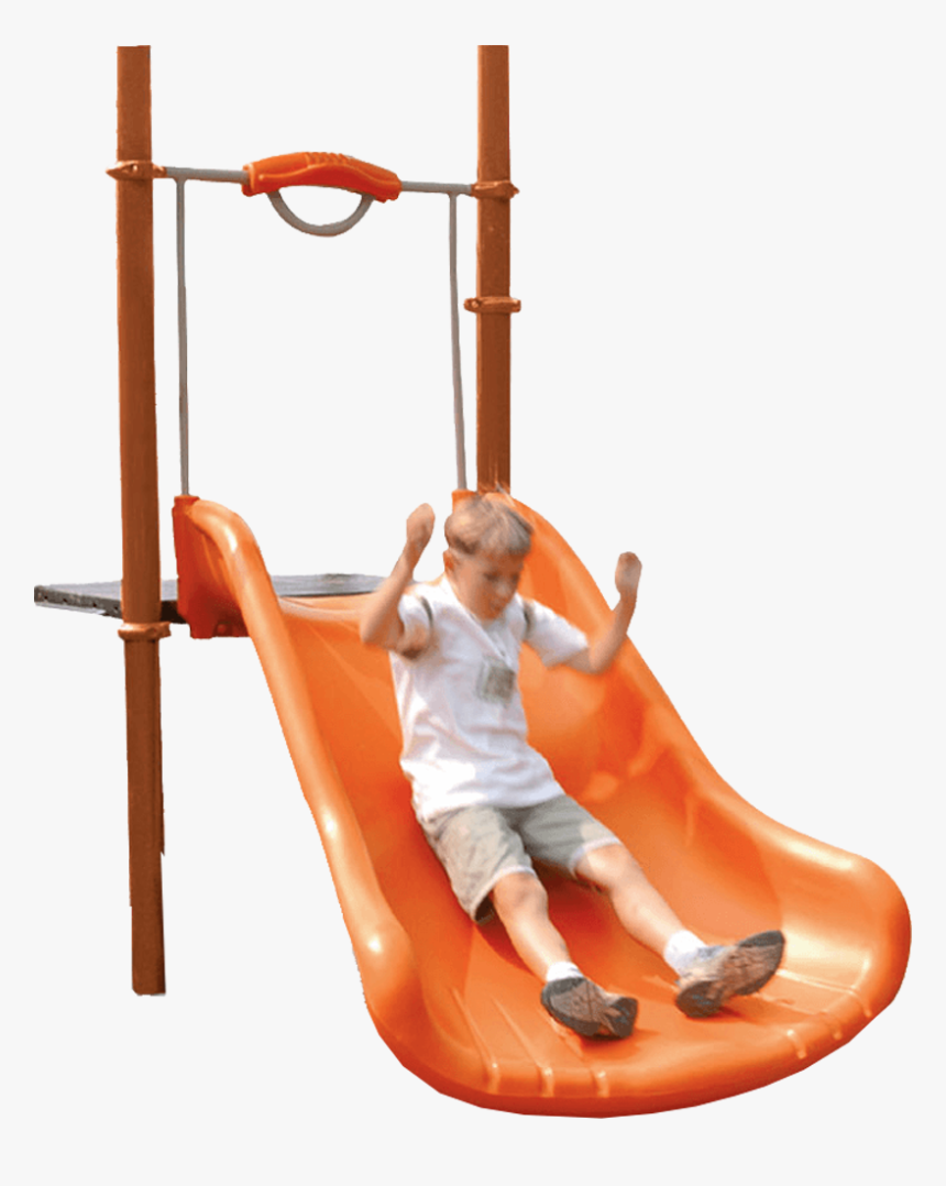 Wide Glide Slide - Kid On A Slide Png, Transparent Png, Free Download