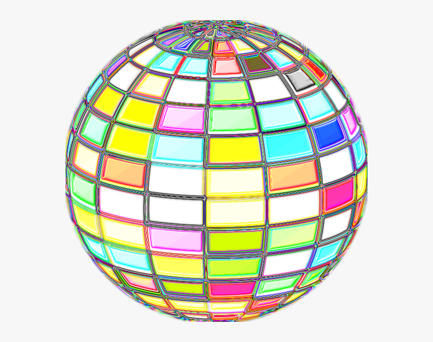 Geometric Beach Ball Psychedelic - Sphere, HD Png Download, Free Download