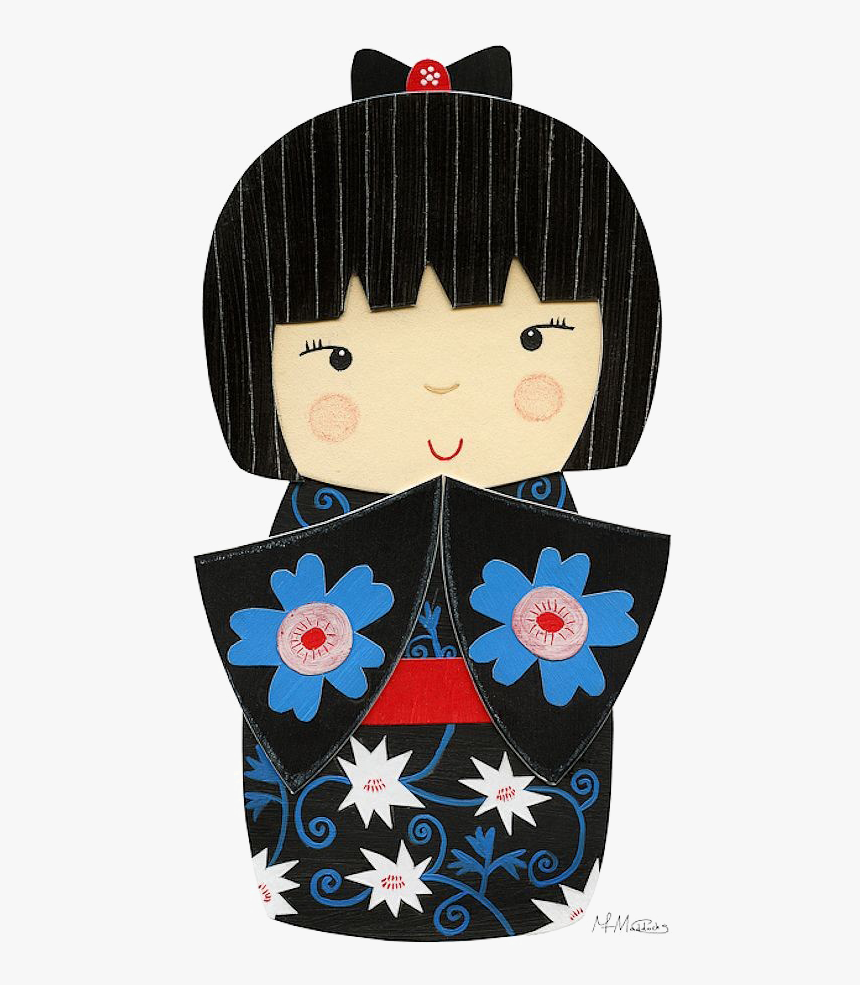 Transparent Japanese Girl Clipart - Japanese Doll, HD Png Download, Free Download