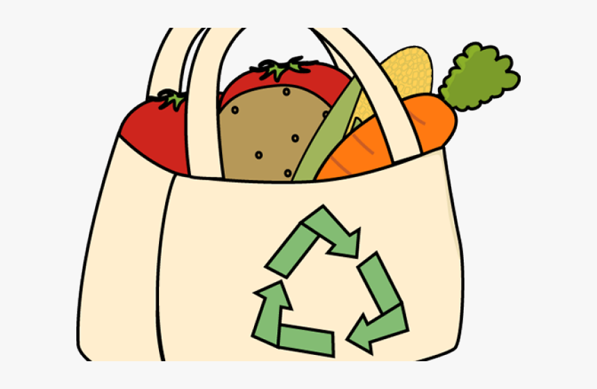 Supermarket Shopping Bag Cartoon Clipart , Png Download - Grocery Plastic Bag Clipart, Transparent Png, Free Download