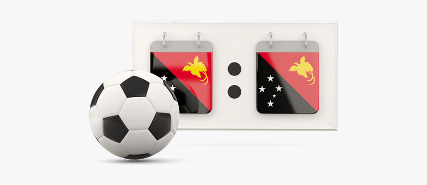Football With Scoreboard - Papua New Guinea Flag, HD Png Download, Free Download