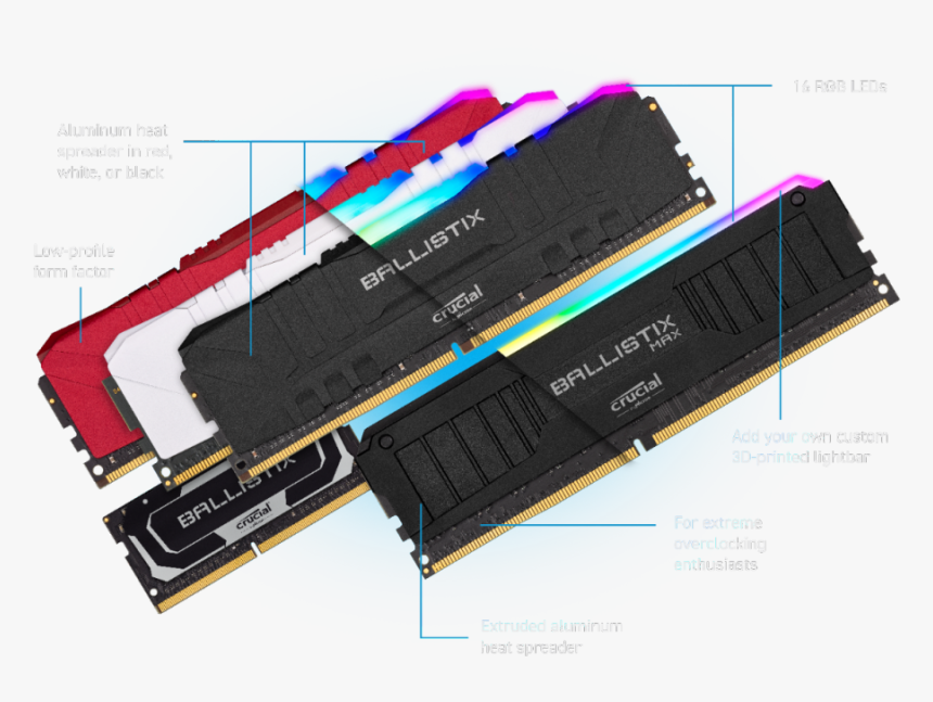 Crucial Ballistix Family Image - New Crucial Ballistix Memory, HD Png Download, Free Download