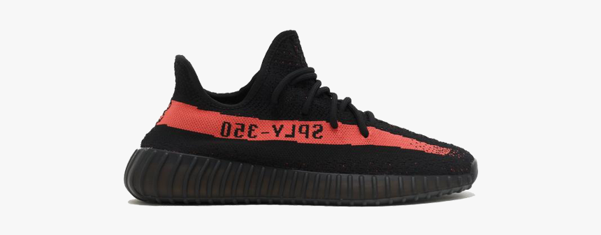 Yeezy Boost 350 Black Red, HD Png Download, Free Download