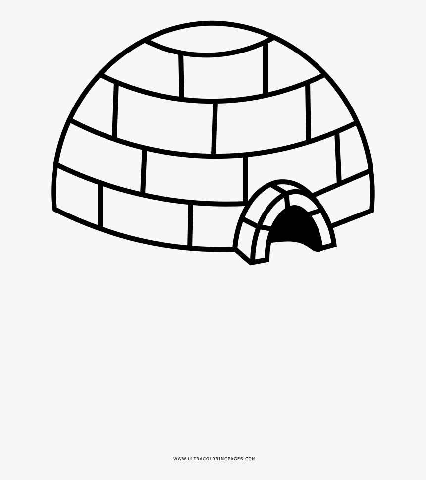 Igloo Coloring Page - Letter E Worksheets Easter, HD Png Download, Free Download