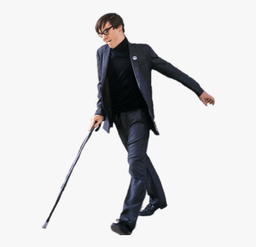 Young Stephen Hawking With Walking Stick - Stephen Hawking Transparent Background, HD Png Download, Free Download