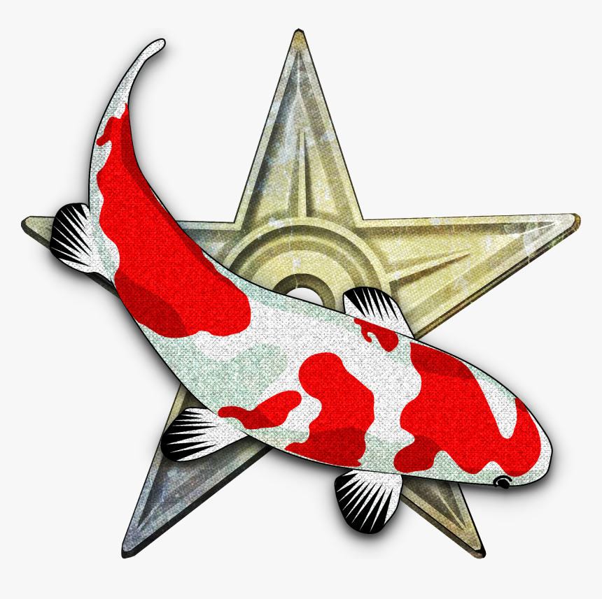 Fish Barnstar - Koi Png, Transparent Png, Free Download