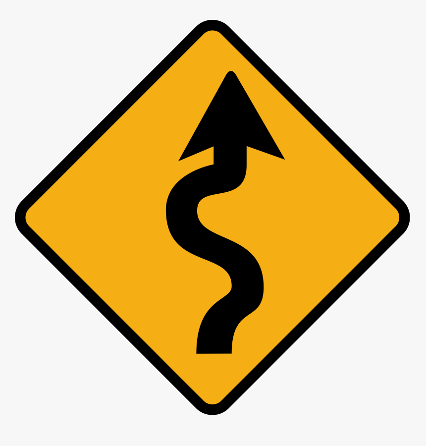 Reduction In Lanes Sign, HD Png Download, Free Download