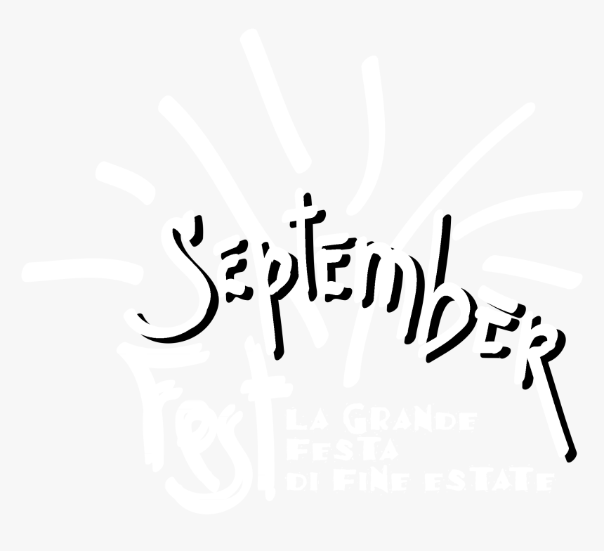 September Fest Logo Black And White - Calligraphy, HD Png Download, Free Download