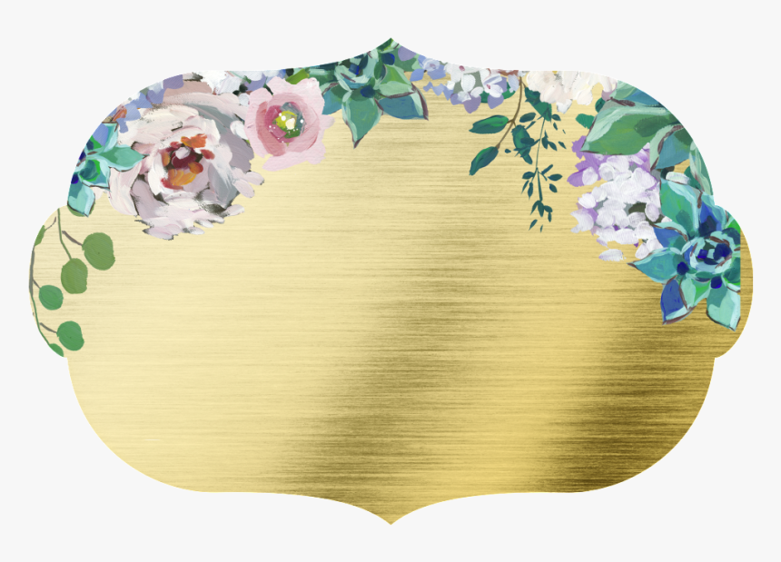 Hand Painted Golden Frame Pattern Png Transparent - September 2020 Calendar Floral, Png Download, Free Download