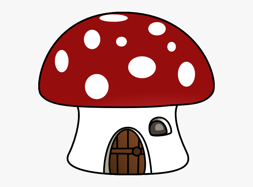 Mushroom Clip Art At Clker - House Smurfs Clipart, HD Png Download, Free Download