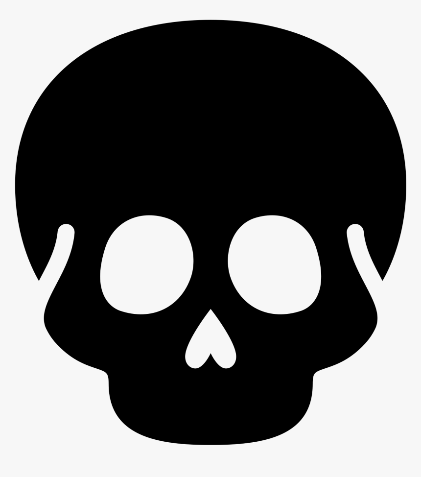 Skull Filled Icon An Empty Skull Mandible Missing Clean - Flat Icon Skull, HD Png Download, Free Download