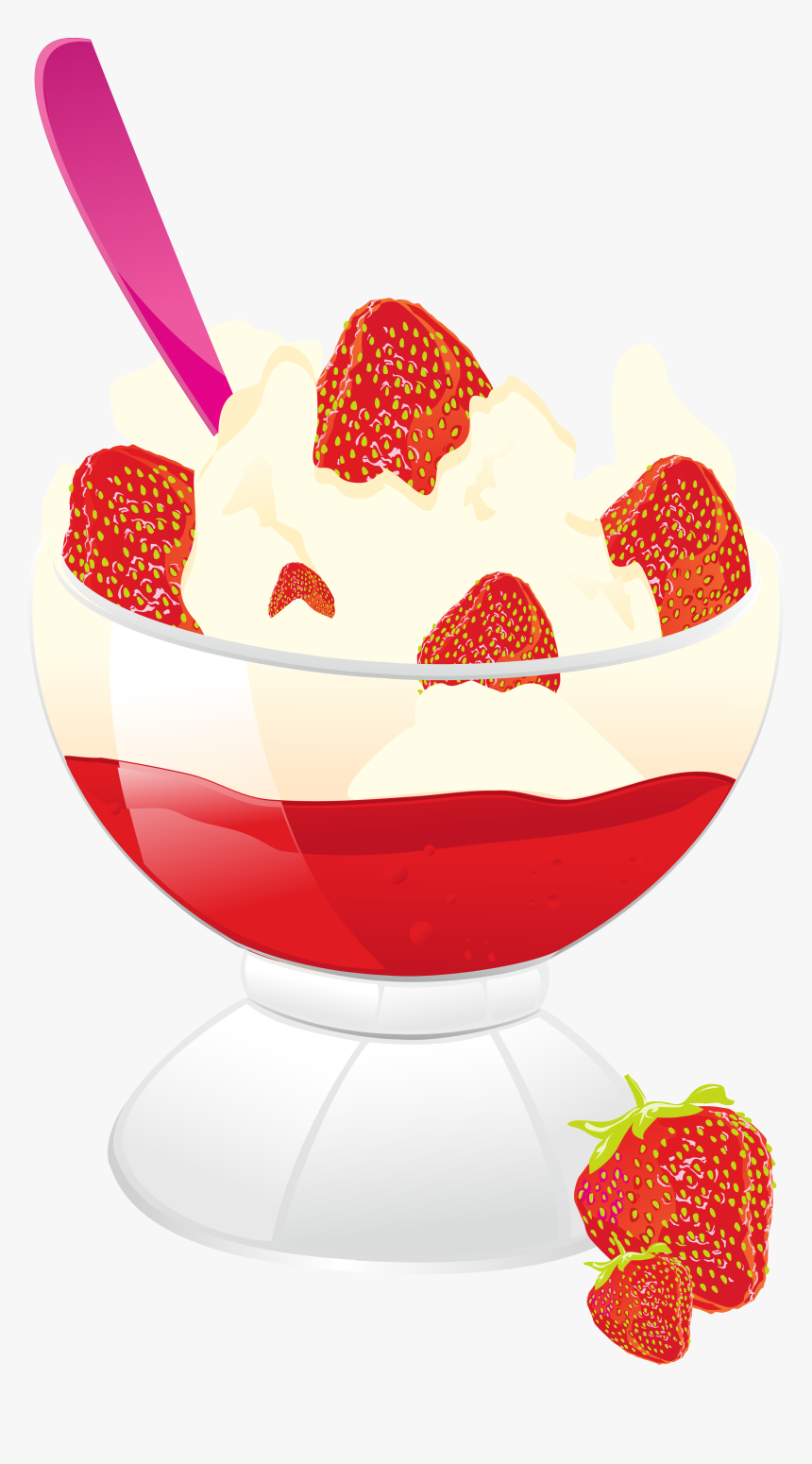 Freeuse Download Frozen Yogurt Png For Free Download - Strawberry Vector Free, Transparent Png, Free Download