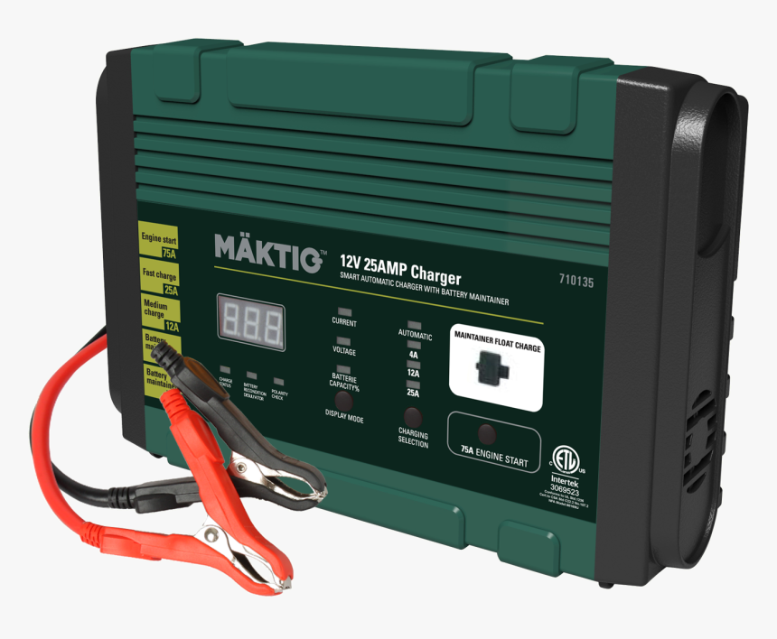12v / 25a Smart Battery Charger With Jumpstarter, HD Png Download, Free Download