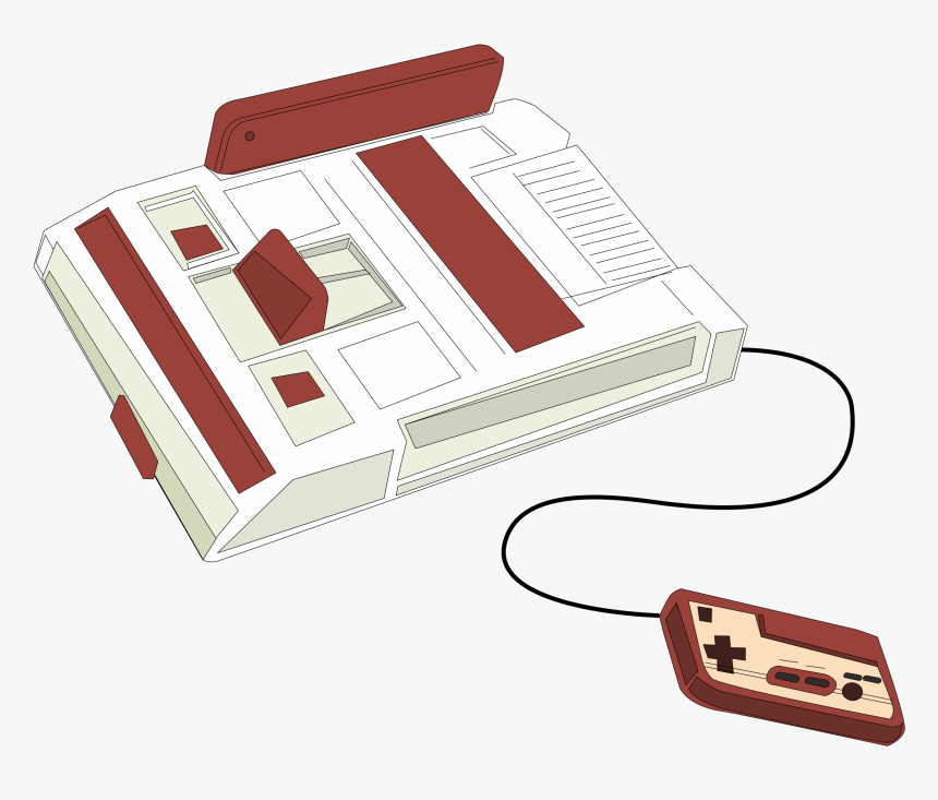 Retro Gaming Console Clip Arts - Retro Console Clipart, HD Png Download, Free Download