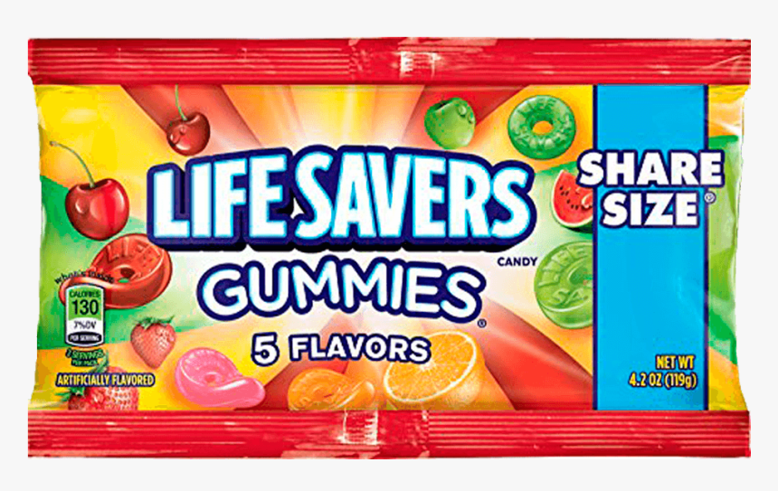 Lifesavers 5 Flavors Share Size - Lifesavers Gummies 5 Flavors, HD Png Download, Free Download