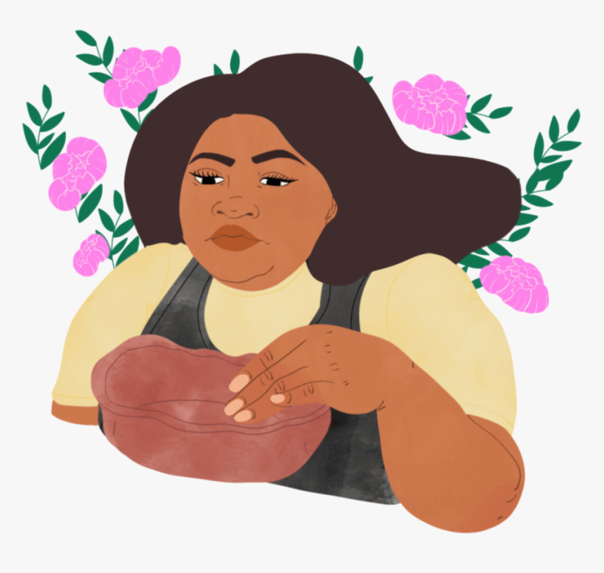 Artwork Of Woman With Clay Pottery - Cartoon, HD Png Download, Free Download