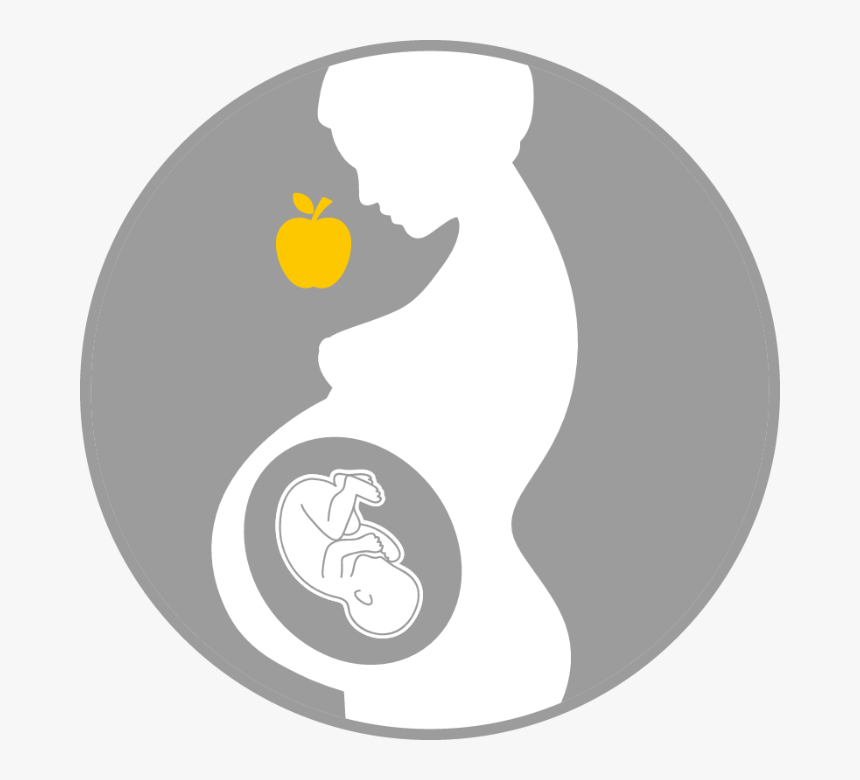 Pregnant Woman Logo With Apple - Pregnant Woman Circle Png, Transparent Png, Free Download