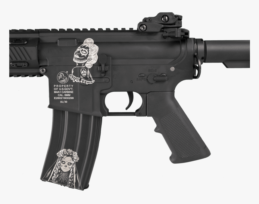 Cybergun Colt M4 Halloween Customs Aeg Full Metal - G&g Combat Machine Gen 2, HD Png Download, Free Download