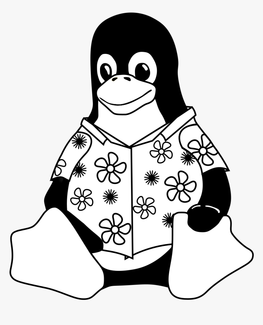 Casualtux-coloringbook Casual Tux Coloring Book - Transparent Background Linux Logo Png, Png Download, Free Download