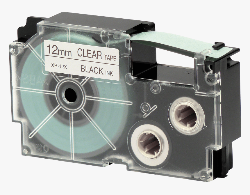 Black / Clear, 12 Mm Breite Casio Xr-12x1 - Casio Xr, HD Png Download, Free Download