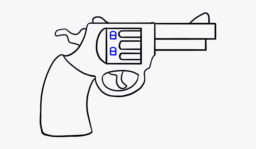 Collection Of Gun - Easy Gun Drawing, HD Png Download, Free Download