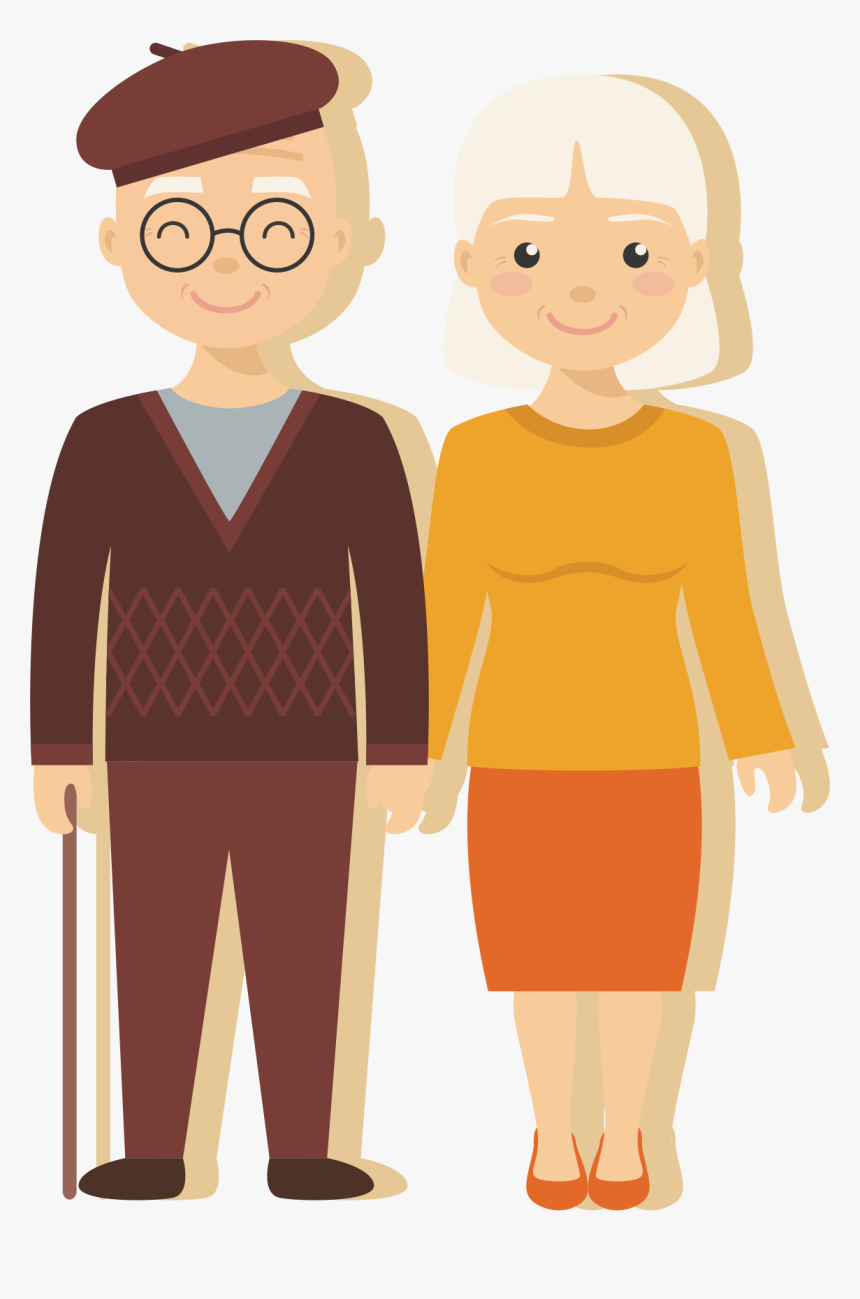 Humans Clipart Old Boy - Illustration Old People Png, Transparent Png, Free Download