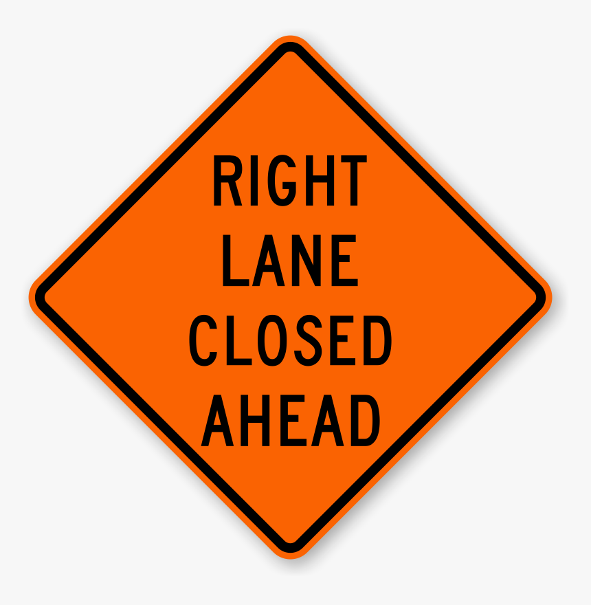 Construction Zone Ahead Sign, HD Png Download, Free Download