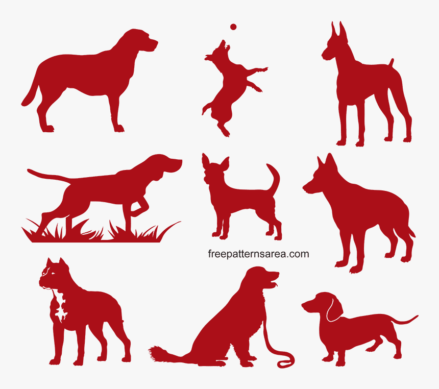 Dogs Silhouettes Clip Art, HD Png Download, Free Download