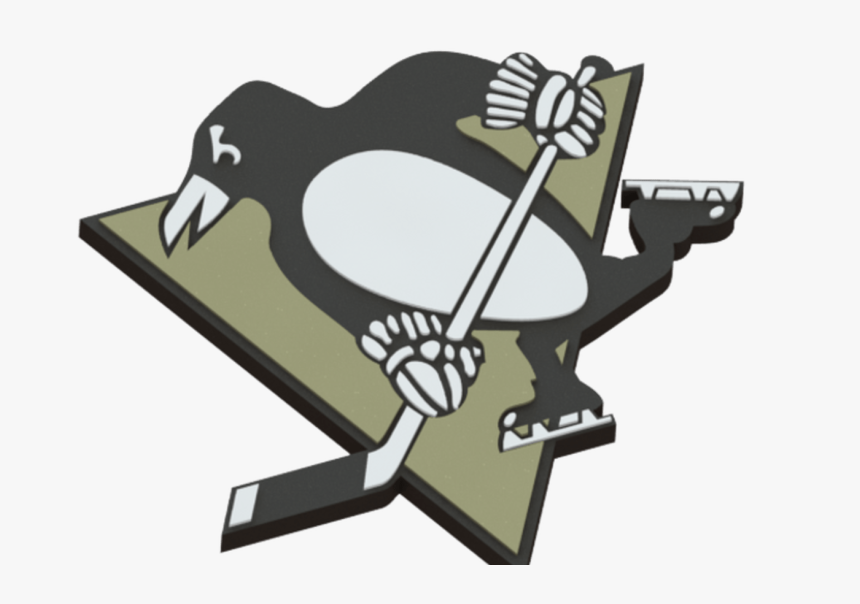 3d Printed Pittsburgh Penguins Logo By Ryard Poplavskij - Pittsburgh Penguins Logo Png, Transparent Png, Free Download